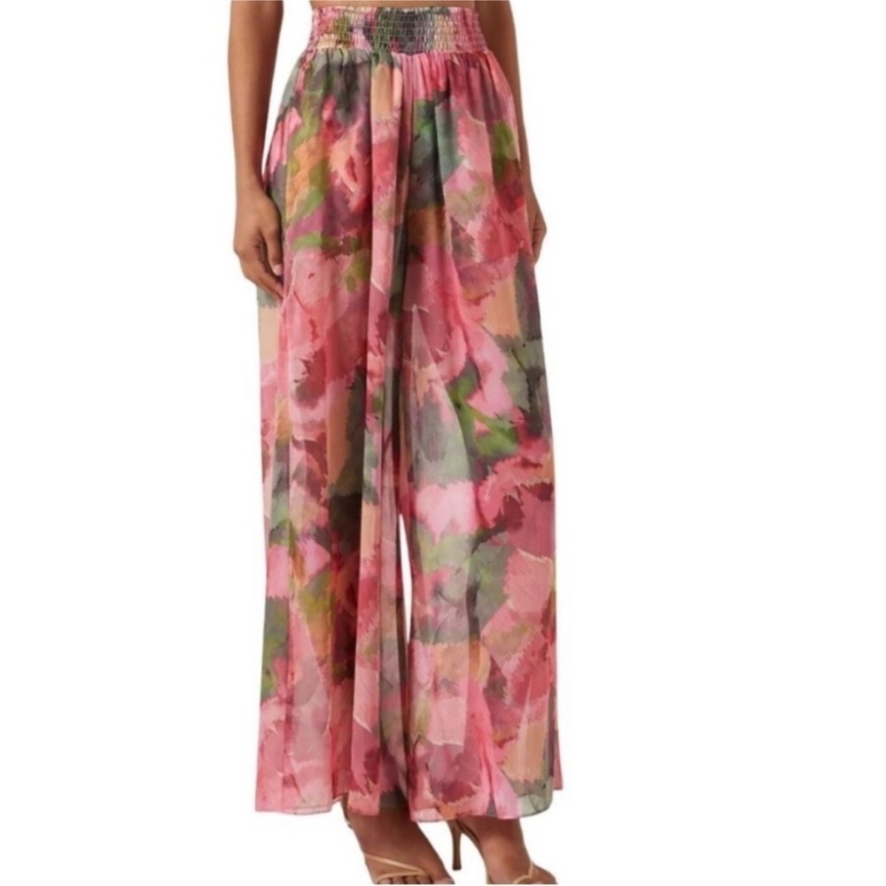 NEW Misa Los Angeles Sz S Pia Pants Wide Leg Elastic Waist